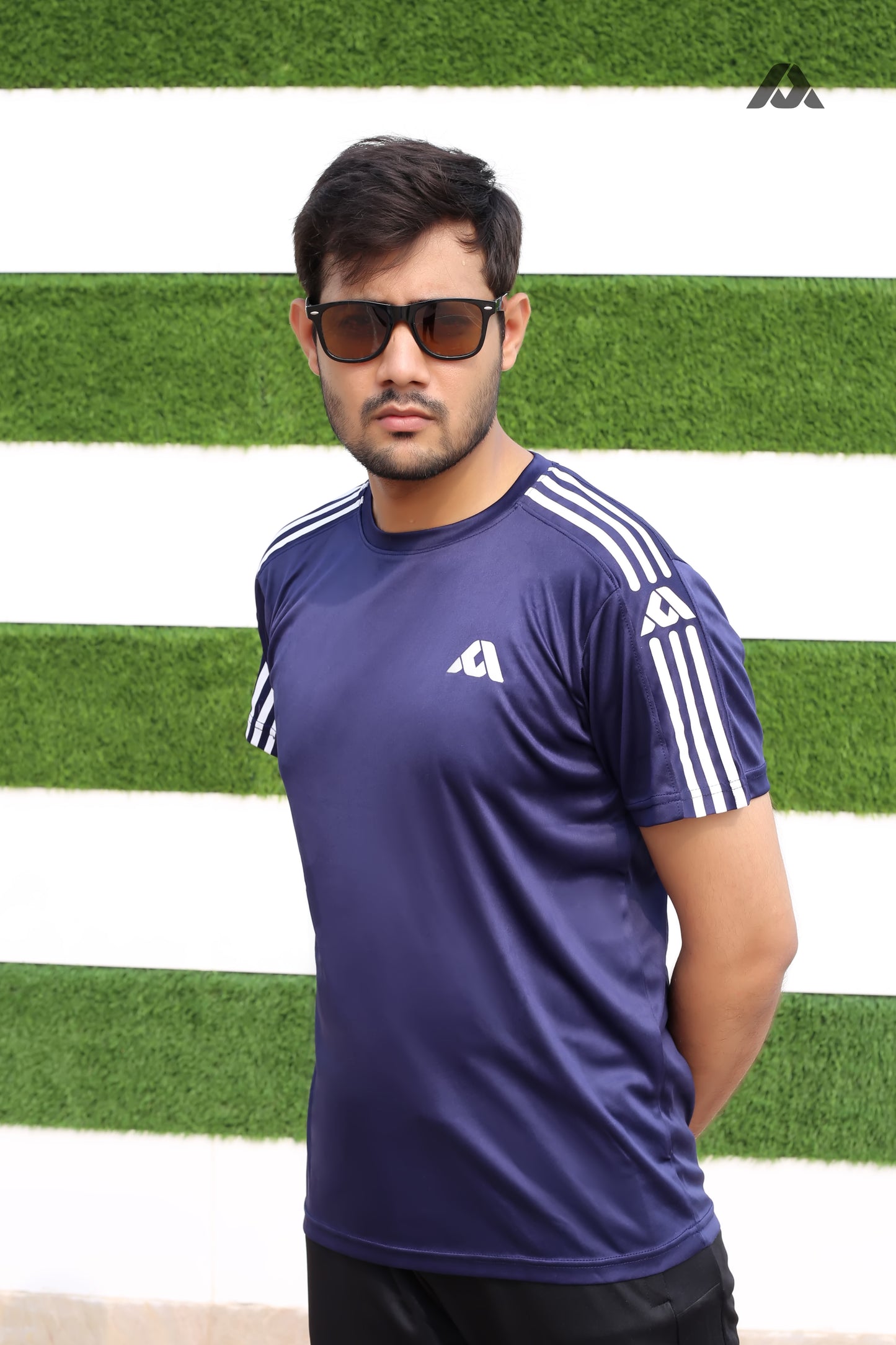 Navy Blue Shirt & Black Trouser - Men's Summer Track Suits