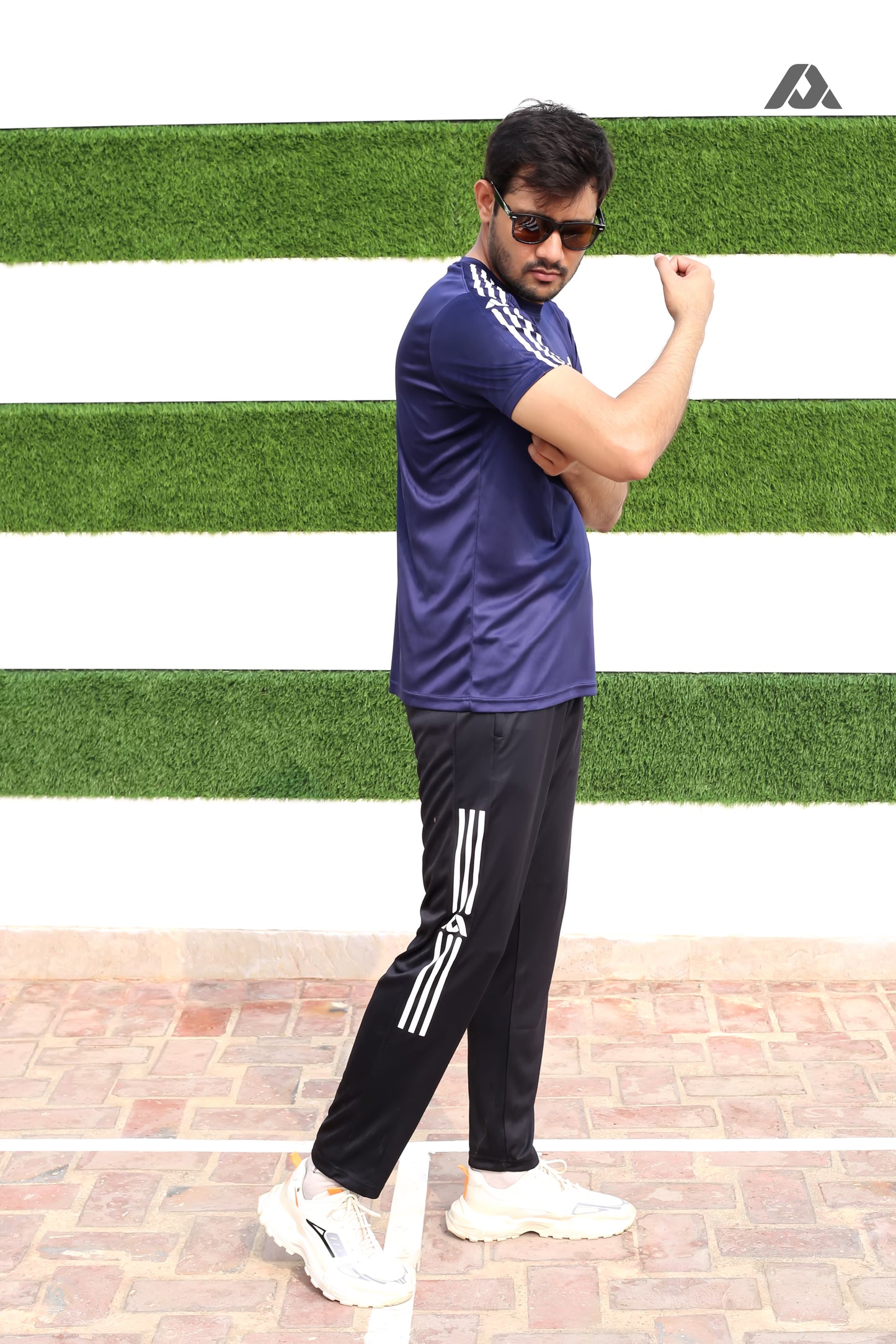 Navy Blue Shirt & Black Trouser - Men's Summer Track Suits