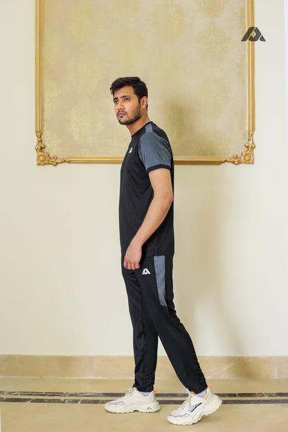 Black & Gray Summer Track Suits For Men