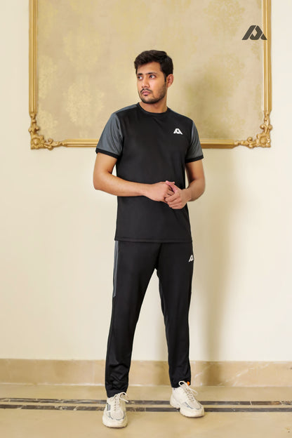 Black & Gray Summer Track Suits For Men