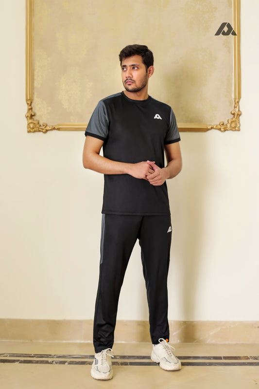Black & Gray Summer Track Suits For Men